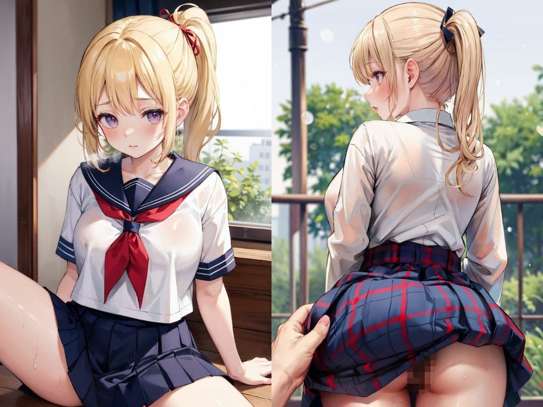 金髪ギャルぐっちょぐちょに辱めのサンプル画像1