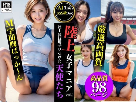 陸上女子マニアvol.1:陸上競技場で見つけた天使たち【AI生成・SSS級美女】の表紙