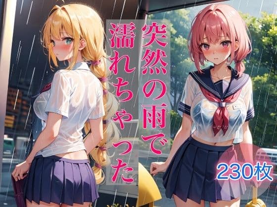 突然の雨で濡れちゃったの表紙