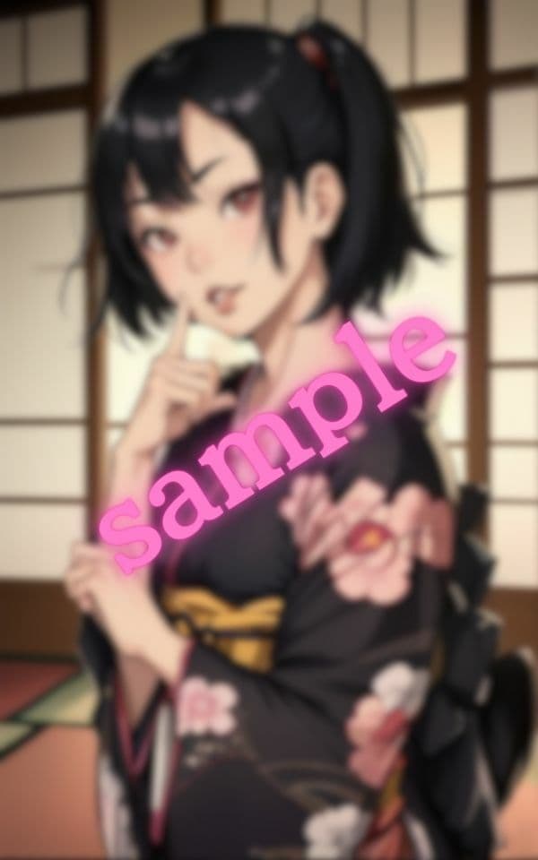 ショートボブの彼女に着物姿でHしたいと言ったら快諾してくれたのサンプル画像8