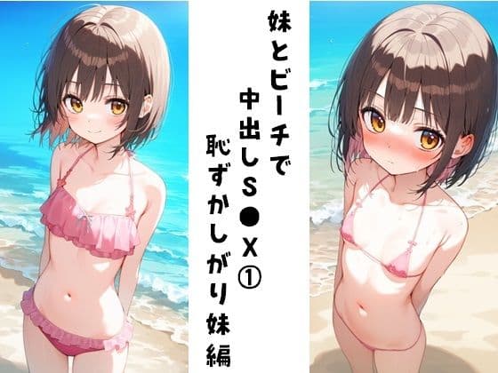妹とビーチで中出しS●X 1（恥ずかしがり妹編）の表紙