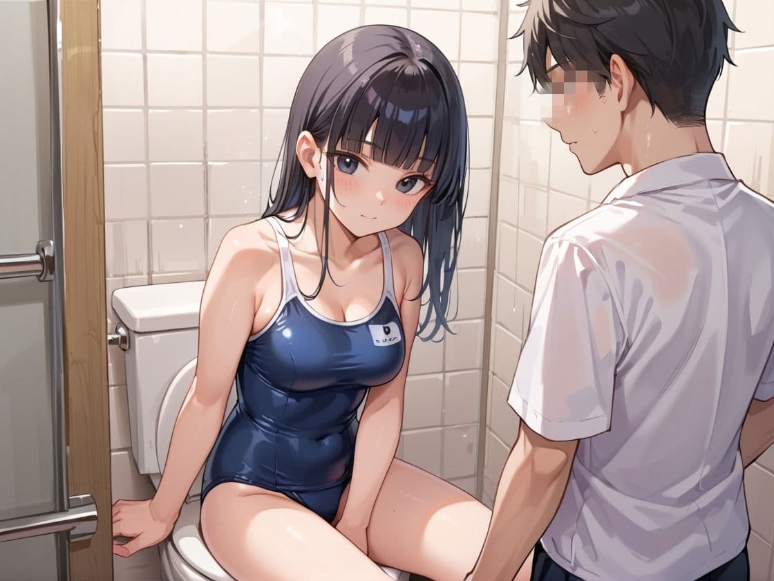 巨乳スク水女子の性事情のサンプル画像3