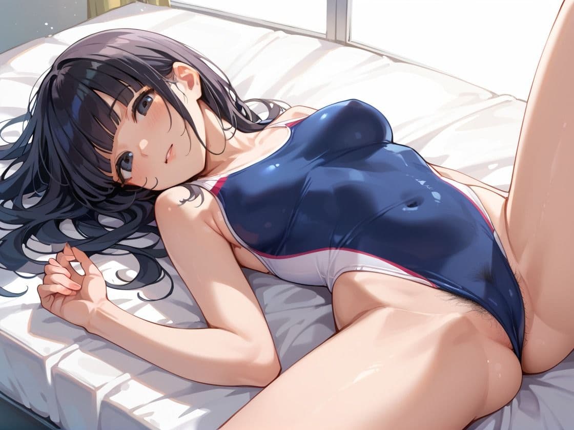 巨乳スク水女子の性事情のサンプル画像7