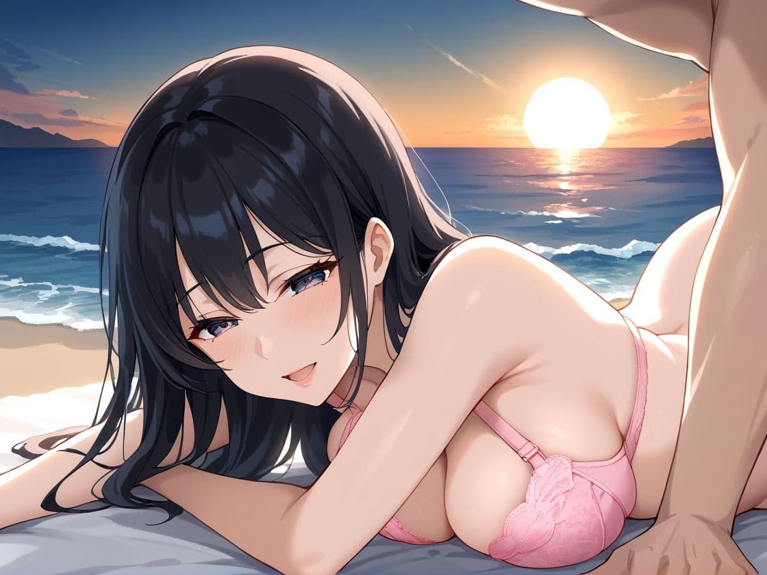 巨乳青姦 人妻海に散るのサンプル画像2