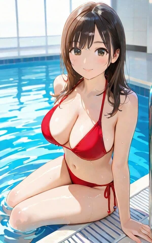ナイトプールに集まる美女たち  最高クラスの美女たちをご覧くださいのサンプル画像2