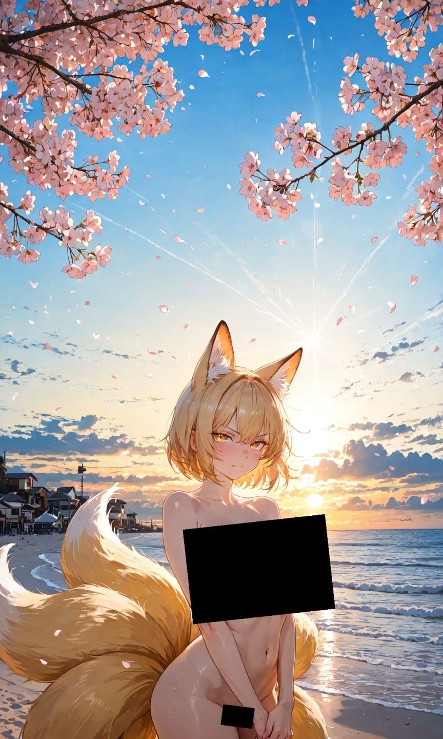 魔理沙は藍のえっちな写真を撮りたいようです〜春の晴れた朝の海編〜のサンプル画像1