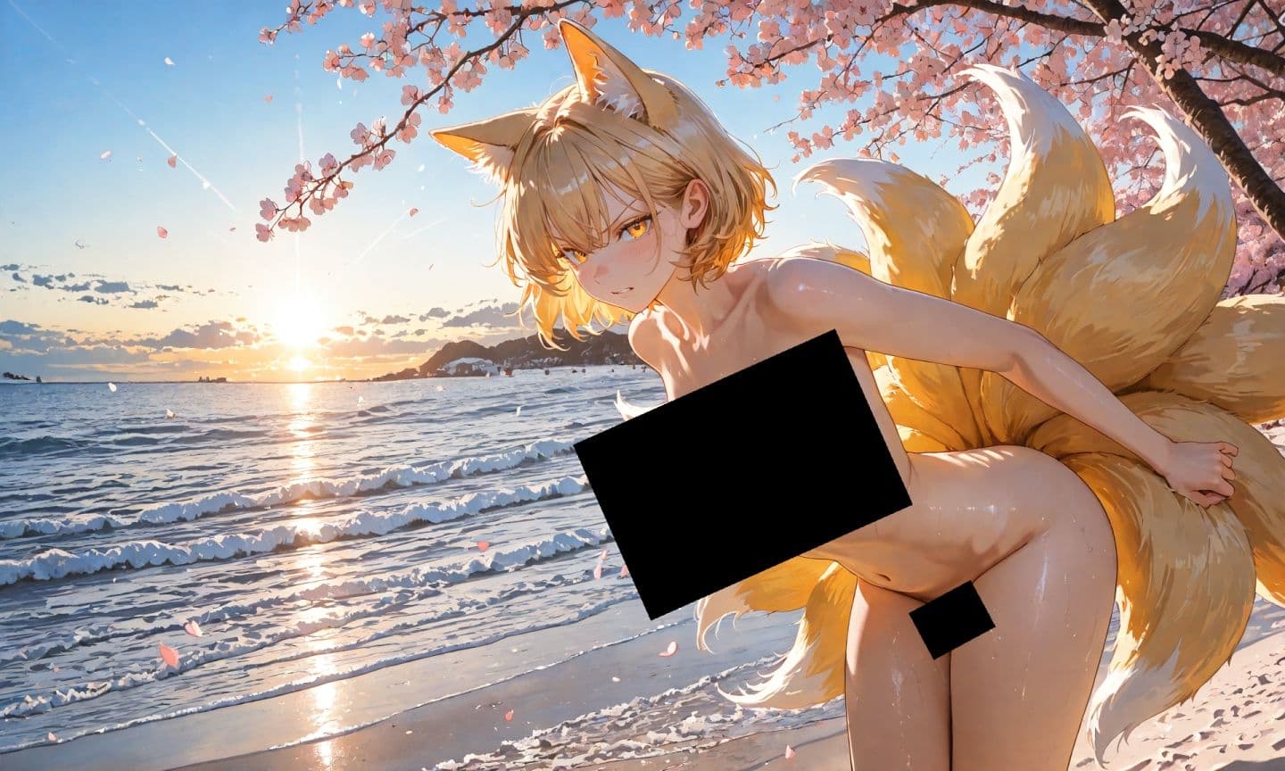 魔理沙は藍のえっちな写真を撮りたいようです〜春の晴れた朝の海編〜のサンプル画像4