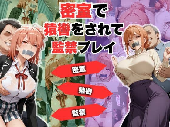 密室で猿轡をされて監禁プレイ  ガ◎ママ＆◎衣 ver.の表紙