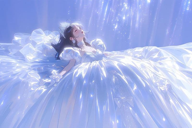 【ドレス美少女49】ツルツルドレスの中の秘め事のサンプル画像3