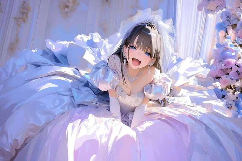 【ドレス美少女49】ツルツルドレスの中の秘め事のサンプル画像4