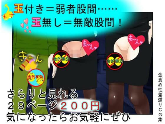 『お触り男と金責め婦警さん』夜道でお触りやっちゃった男が婦警さんに見つかり、女と舐めて振り切ろうとするもキ〇タマ蹴りで捕らえられる、金責め性差煽りのお話の表紙