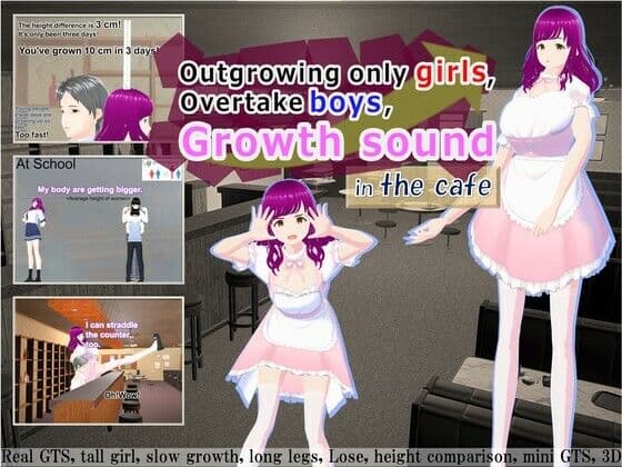Outgrowing only girls， Overtake boys， Growth sound in the cafeの表紙