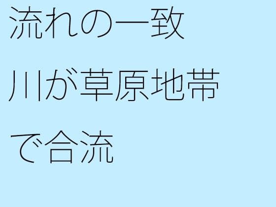 流れの一致 川が草原地帯で合流の表紙