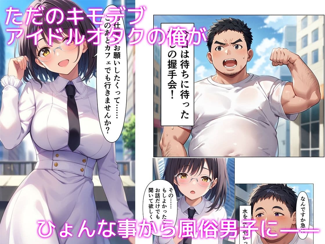 キモデブの俺が モデル・アイドルご用達の風俗男子になってヤリまくる話のサンプル画像1