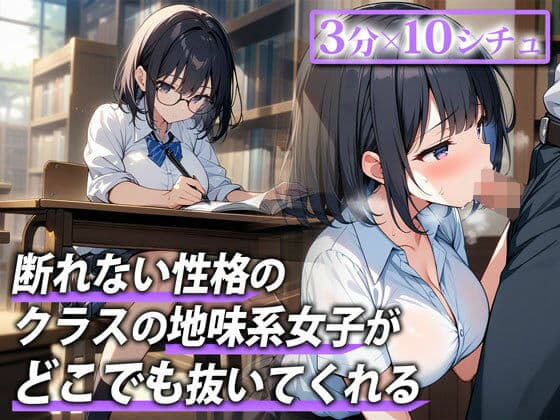 【即抜き用｜3分フェラ抜き音声】断れない性格の同級生に頼んだらいろんなところでフェラで抜いてくれた【保健室・図書室・更衣室・放課後の教室・公園・お風呂…】の表紙