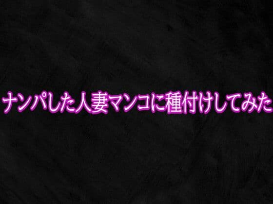 ナンパした人妻マンコに種付けしてみたの表紙